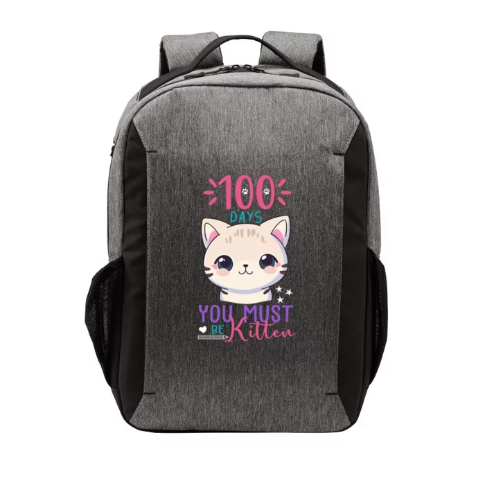 100 Days Of School You Must Be Kitten Cute Vector Backpack