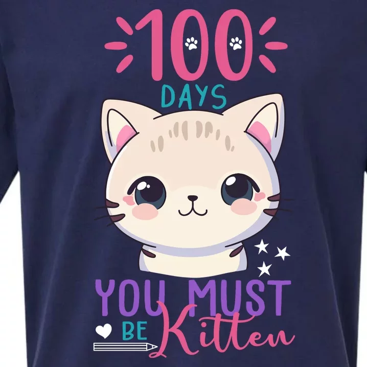 100 Days Of School You Must Be Kitten Cute Sueded Cloud Jersey T-Shirt