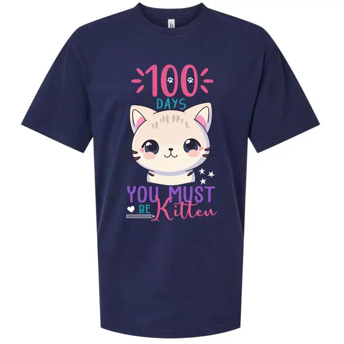 100 Days Of School You Must Be Kitten Cute Sueded Cloud Jersey T-Shirt