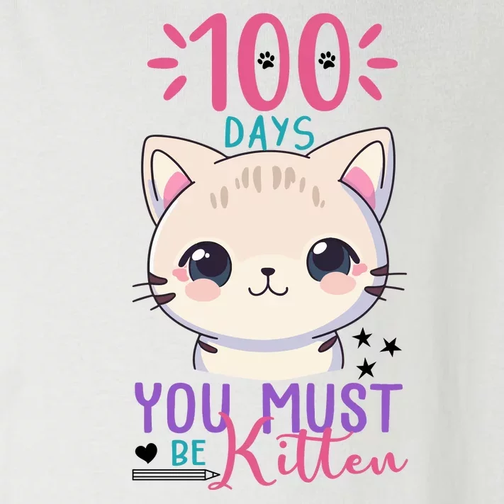 100 Days Of School You Must Be Kitten Cute Toddler Long Sleeve Shirt