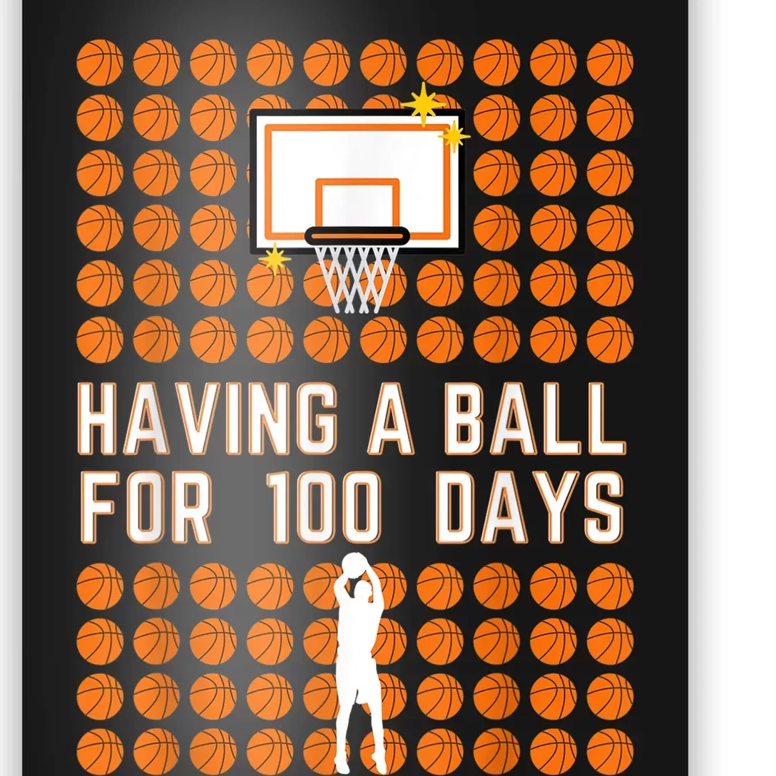 100 Days Of School Basketball 100th Days Of School Poster