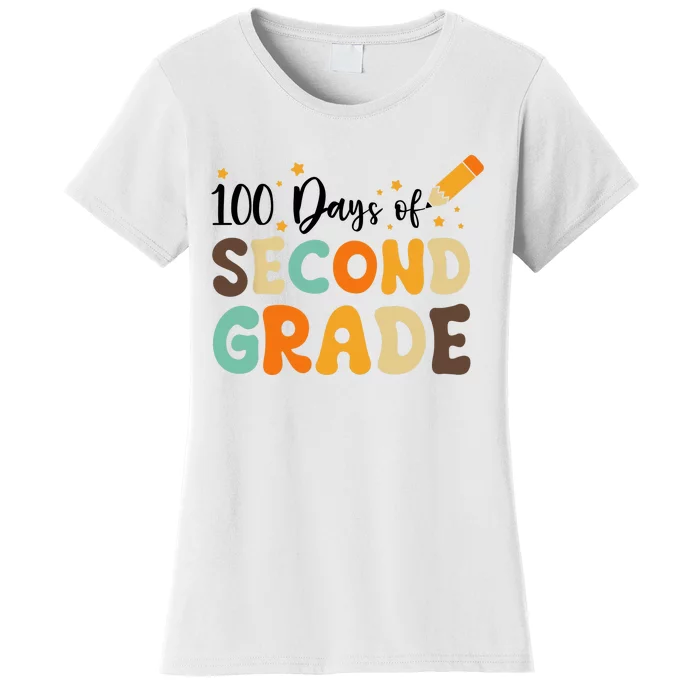 100 Days Of Second Grade 100th Day Of School Back To School Women's T-Shirt