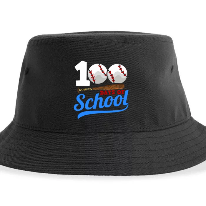 100 Days Of School Baseball 100th Day Sustainable Bucket Hat