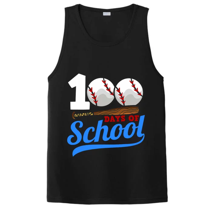 100 Days Of School Baseball 100th Day Performance Tank