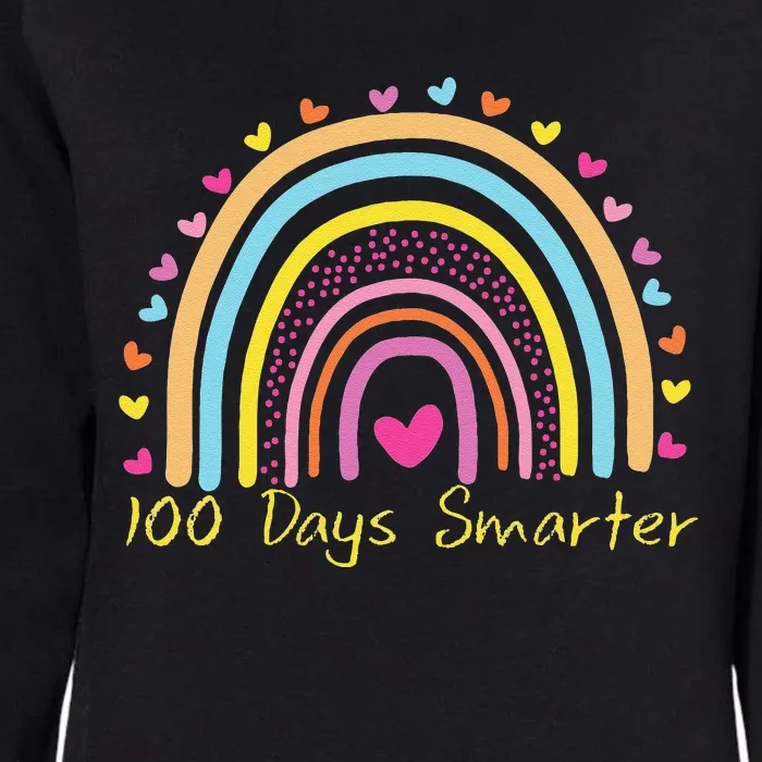 100th Day Of School Teacher 100 Days Smarter Rainbow Womens California Wash Sweatshirt