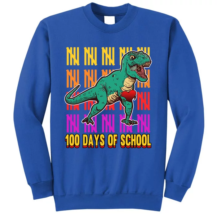 100 Days Of School Costume Teacher Student Dinosaurs Cool Gift Sweatshirt