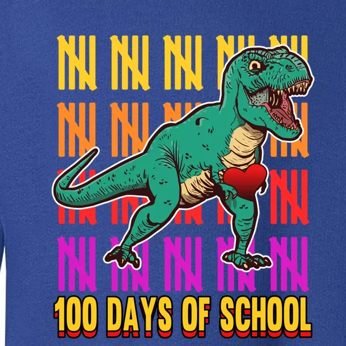 100 Days Of School Costume Teacher Student Dinosaurs Cool Gift Toddler Sweatshirt