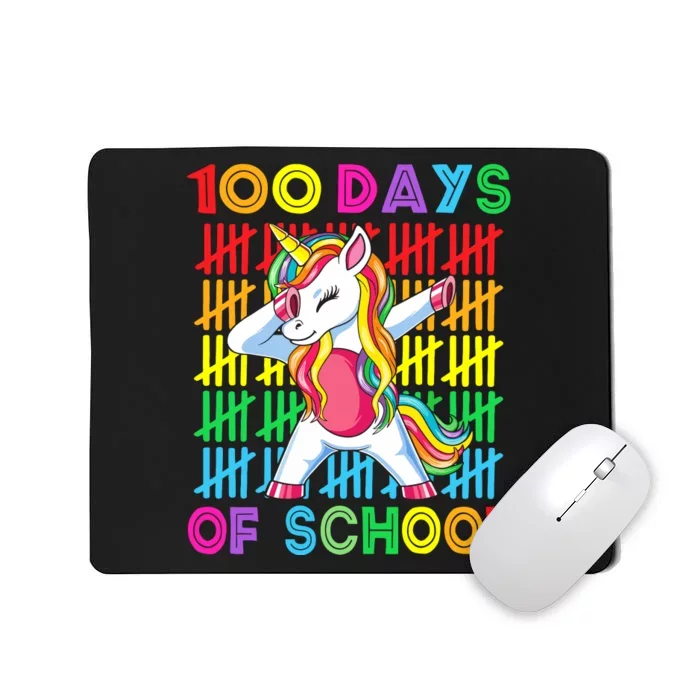 100 Days Of School Unicorn 100 Days Smarter 100th Day Mousepad