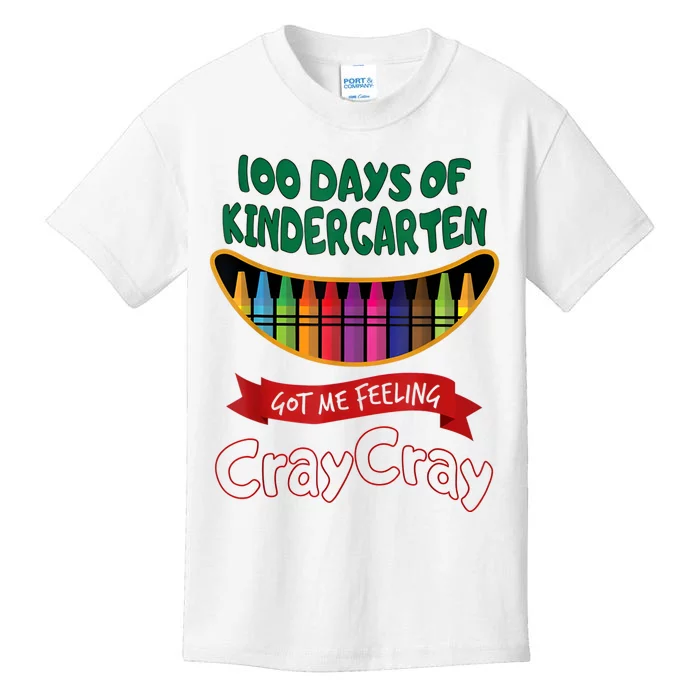 100 Days Of 1st Grade Got Me Feeling Cray Cray Kids T-Shirt