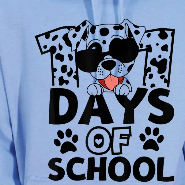 100 Days Of School Dalmatian Dog 100th Day Of School Unisex Surf Hoodie