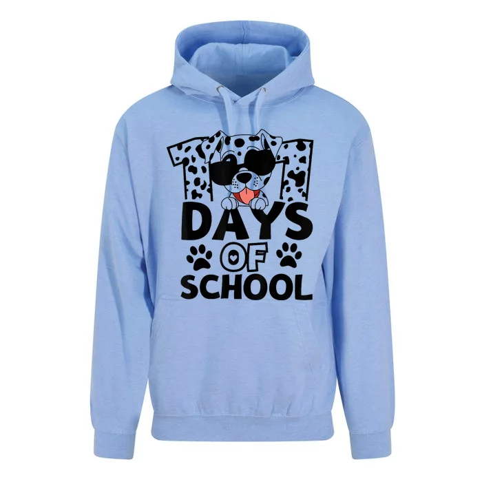 100 Days Of School Dalmatian Dog 100th Day Of School Unisex Surf Hoodie