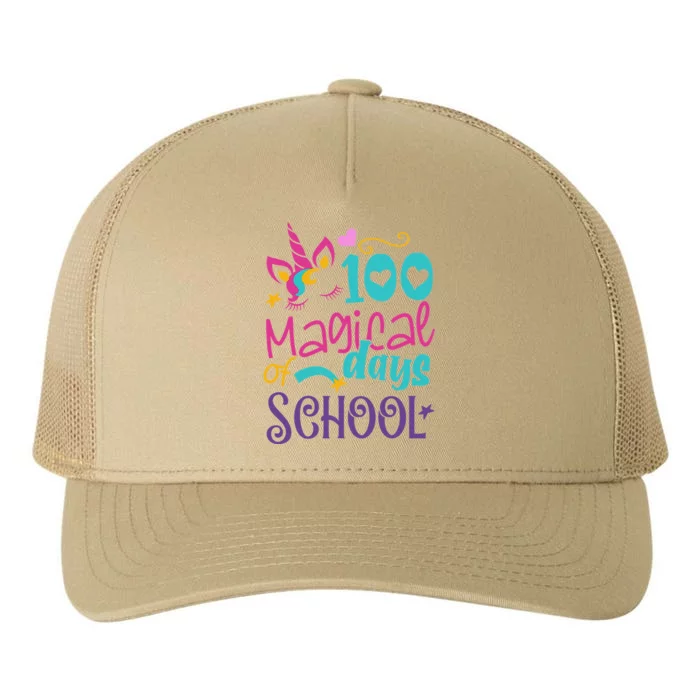 100th Day Of School Unicorn 100 Magical Days Teacher Yupoong Adult 5-Panel Trucker Hat