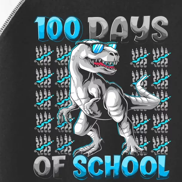 100 Days Of School Trex 100 Days Smarter 100th Day Of School Toddler Fine Jersey T-Shirt