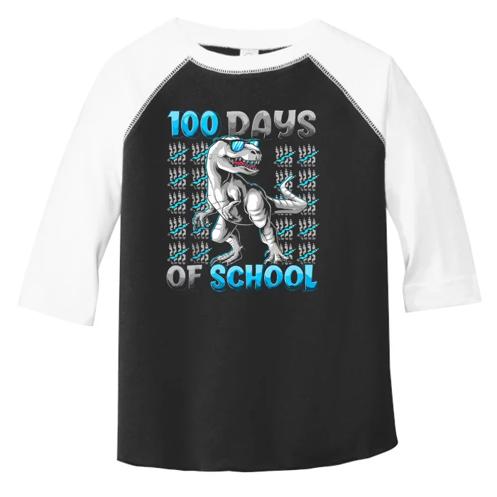 100 Days Of School Trex 100 Days Smarter 100th Day Of School Toddler Fine Jersey T-Shirt