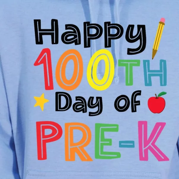 100 Days Of Pre K Teacher And Student Teacher Boy Girl Unisex Surf Hoodie