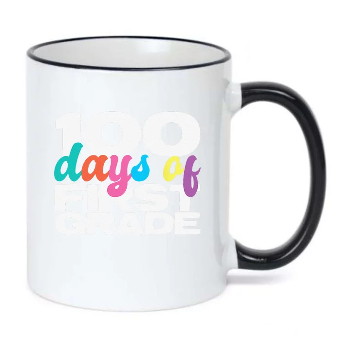 100 Days Of First Grade 100 Days Of School Gift Black Color Changing Mug