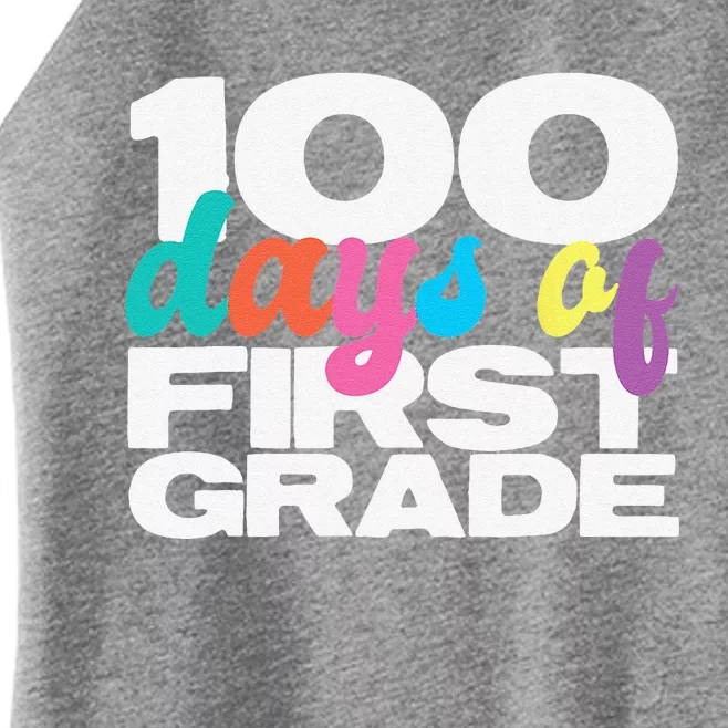 100 Days Of First Grade 100 Days Of School Gift Women’s Perfect Tri Rocker Tank