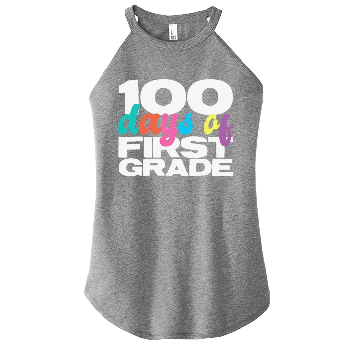 100 Days Of First Grade 100 Days Of School Gift Women’s Perfect Tri Rocker Tank