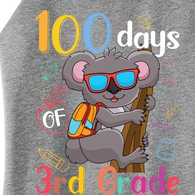 100 Days Of 3Rd Grade Koala 100Th Day School Third Grade Gift Women’s Perfect Tri Rocker Tank