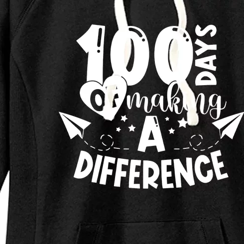 100 Days Of Making A Difference Women's Fleece Hoodie