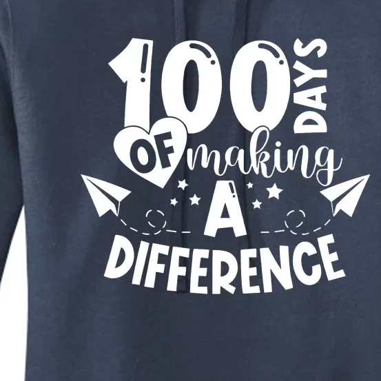 100 Days Of Making A Difference Women's Pullover Hoodie