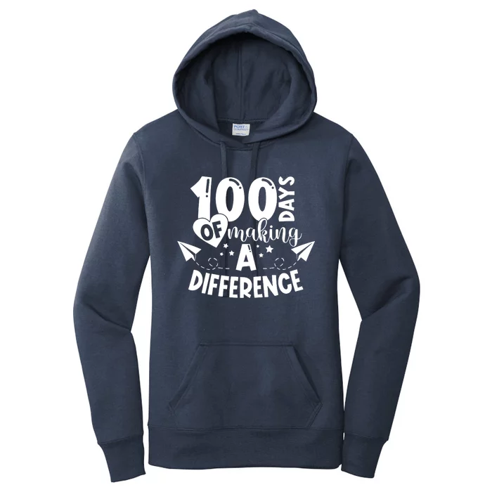 100 Days Of Making A Difference Women's Pullover Hoodie