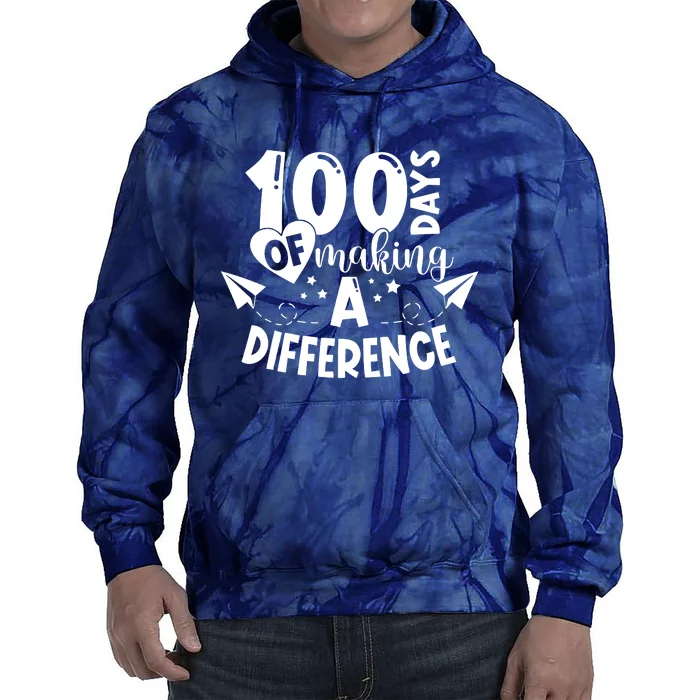 100 Days Of Making A Difference Tie Dye Hoodie