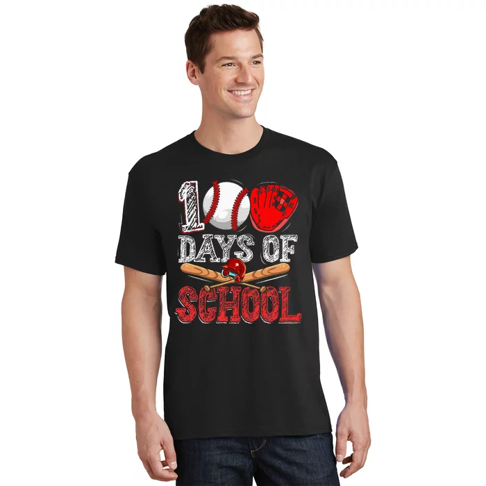 100 Days Of School Baseball 100th Day T-Shirt