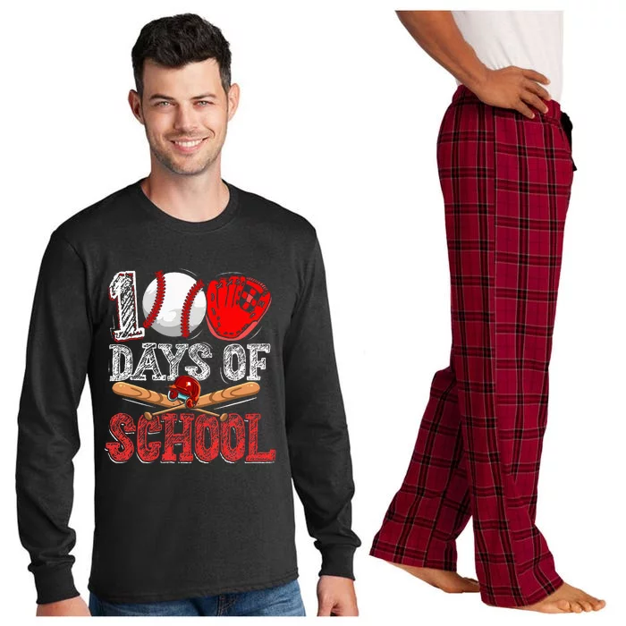 100 Days Of School Baseball 100th Day Long Sleeve Pajama Set