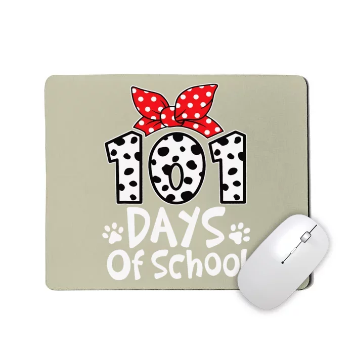 101 Days Of School Cute Dog Happy 100th Day Students Mousepad