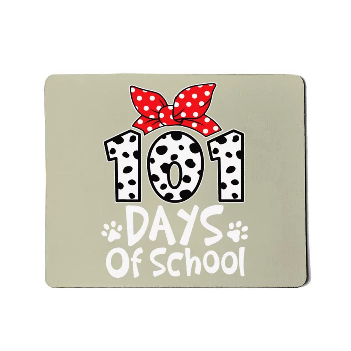 101 Days Of School Cute Dog Happy 100th Day Students Mousepad