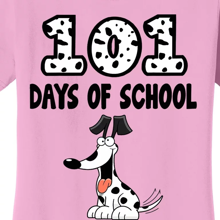 101 Days Of School Dalmatian Dog Lover Gifts Funny Women's T-Shirt