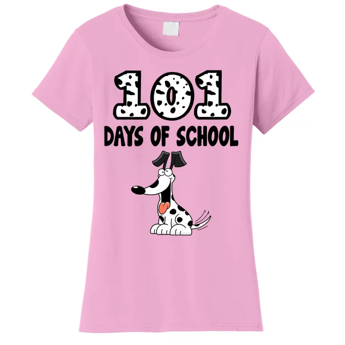 101 Days Of School Dalmatian Dog Lover Gifts Funny Women's T-Shirt