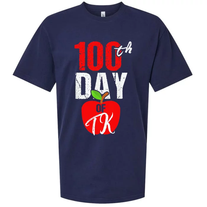 100th Day Of Tk Transitional Kindergarten Teacher Sueded Cloud Jersey T-Shirt