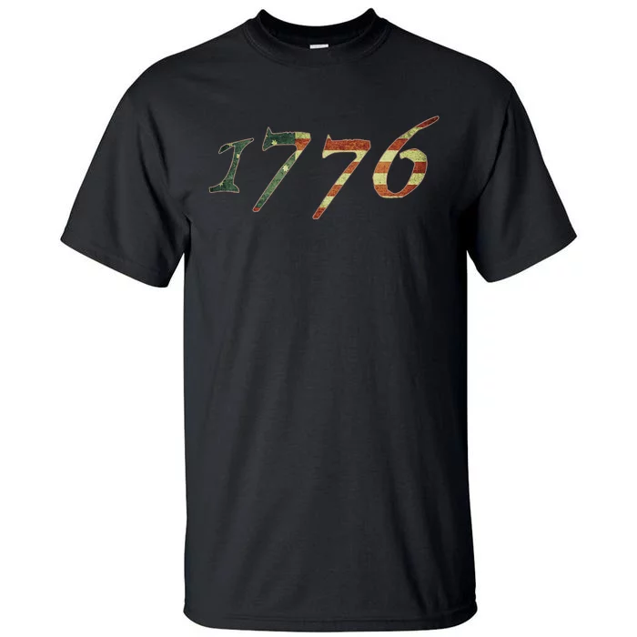 1776 Declaration Of Independence Us Flag Tall T-Shirt