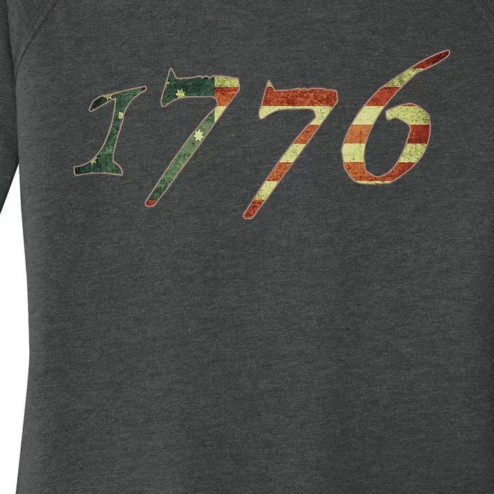 1776 Declaration Of Independence Us Flag Women's Perfect Tri Tunic Long Sleeve Shirt