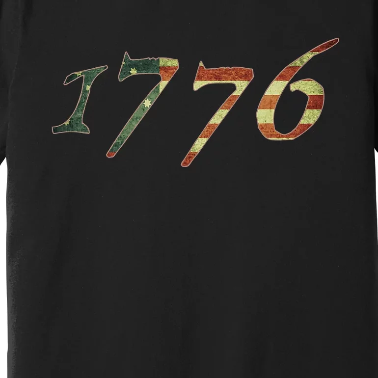 1776 Declaration Of Independence Us Flag Premium T-Shirt