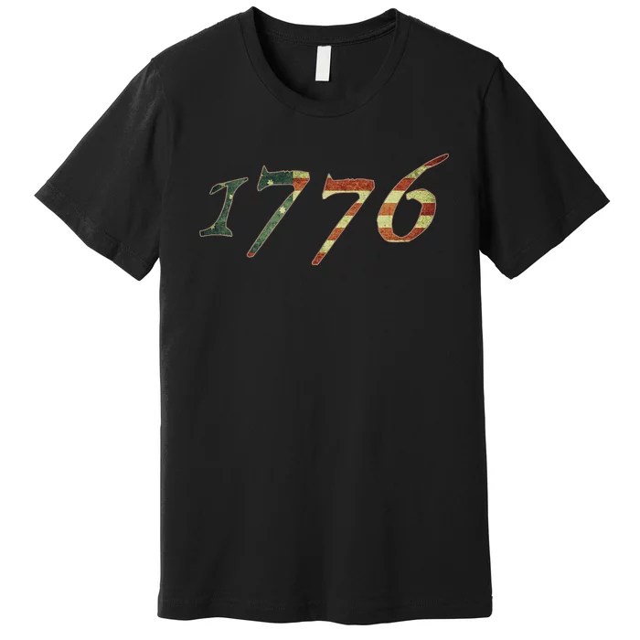 1776 Declaration Of Independence Us Flag Premium T-Shirt