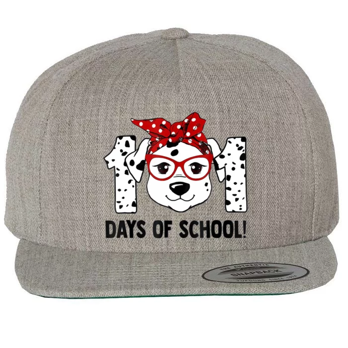 101 Days Of School Dalmatian Dog Teachers And Students Gift Wool Snapback Cap