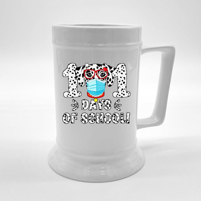 101 Days Of School Dalmatian Dog Face Mask 100th Day School Front & Back Beer Stein