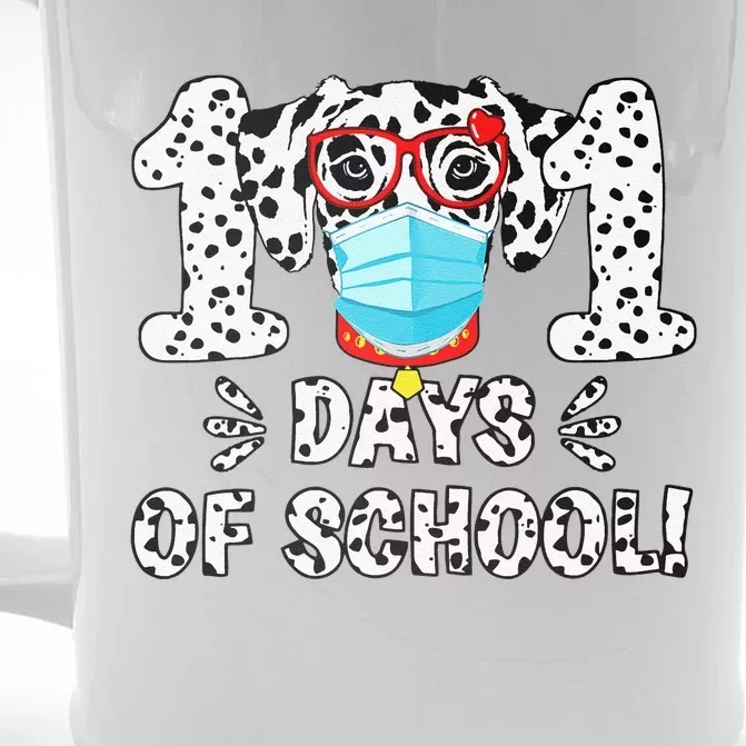 101 Days Of School Dalmatian Dog Face Mask 100th Day School Front & Back Beer Stein