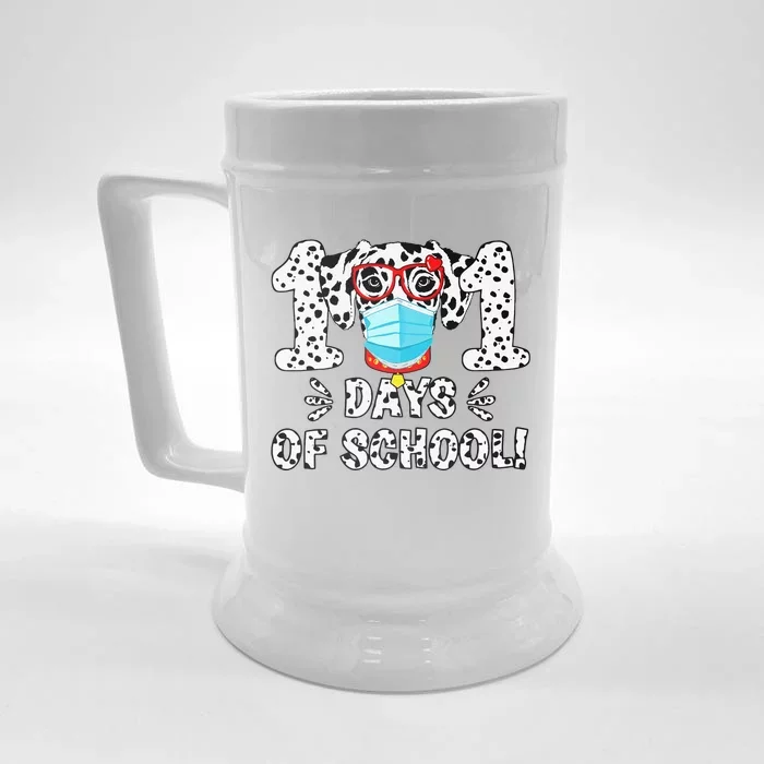 101 Days Of School Dalmatian Dog Face Mask 100th Day School Front & Back Beer Stein