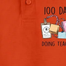 100 Days Of Doing Teacher Stuff Dry Zone Grid Performance Polo