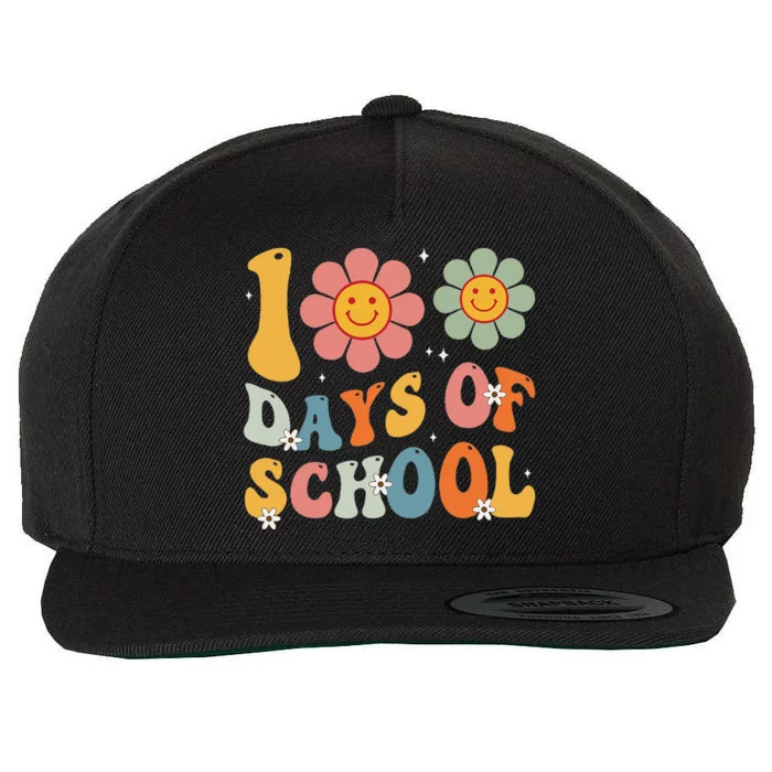 100th Day of School Teachers Child Happy 100 Days Wool Snapback Cap