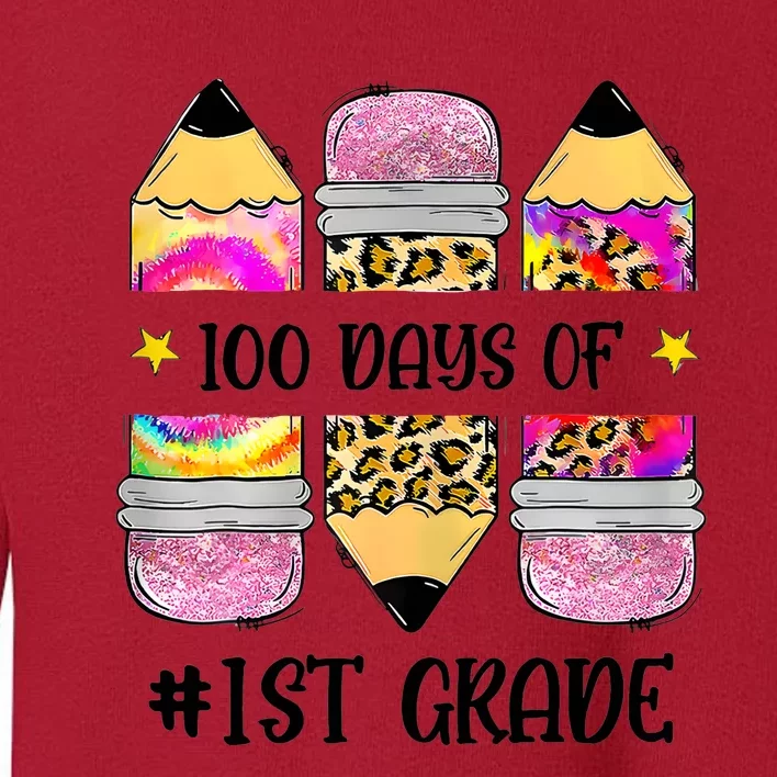 100 Days Of 1st Grade Funny 100 Days Of School Toddler Sweatshirt