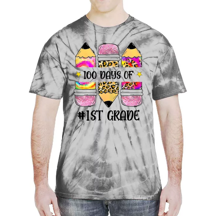 100 Days Of 1st Grade Funny 100 Days Of School Tie-Dye T-Shirt