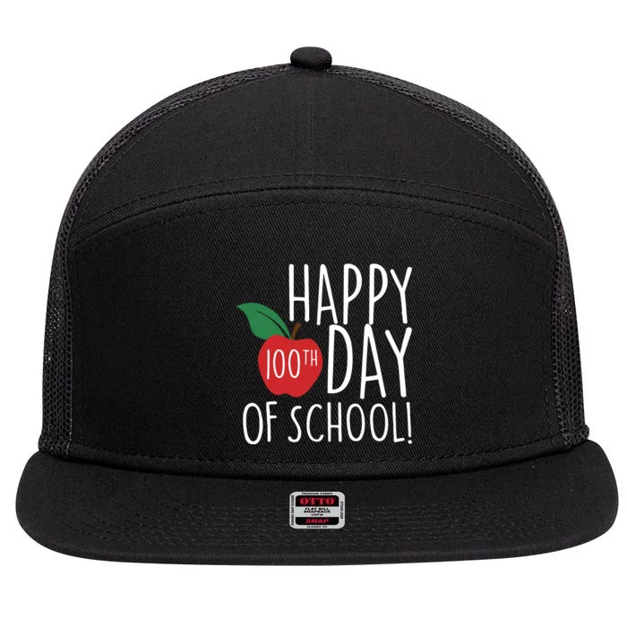 100 Days Of School 7 Panel Mesh Trucker Snapback Hat