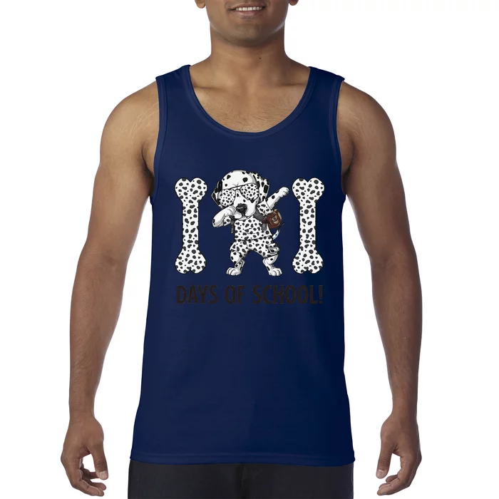 101 Days Of School Dalmatian Dabbing Dog Teachers Tank Top