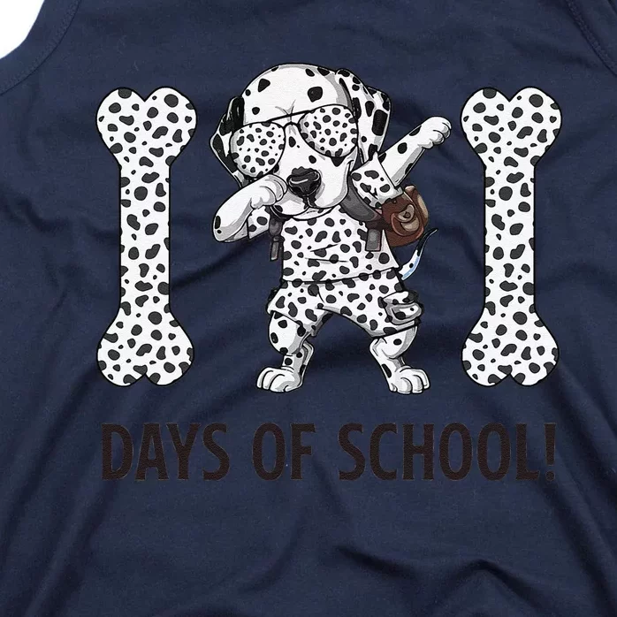 101 Days Of School Dalmatian Dabbing Dog Teachers Tank Top