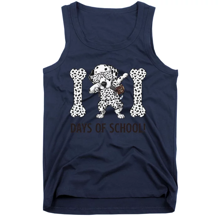 101 Days Of School Dalmatian Dabbing Dog Teachers Tank Top